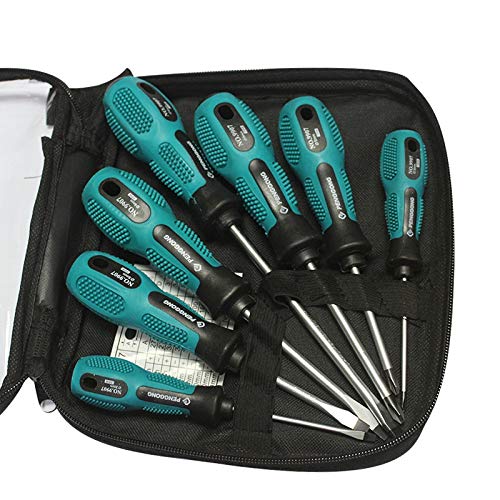 Preisvergleich Produktbild Präzisions-Schraubendreher-Set, magnetische Schraubendreher-Set, professionelle Elektronik-Reparatur-Werkzeug-Set mit tragbarer Tasche für die Reparatur von Handy, Uhr, Tablet, 7-teiliges Set