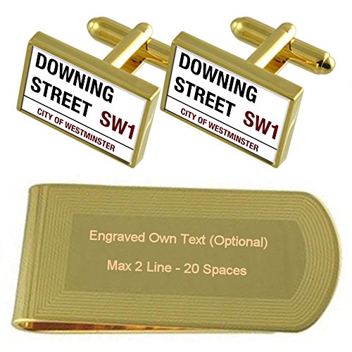 Cadeau original Downing Street : boutons de manchette et collier