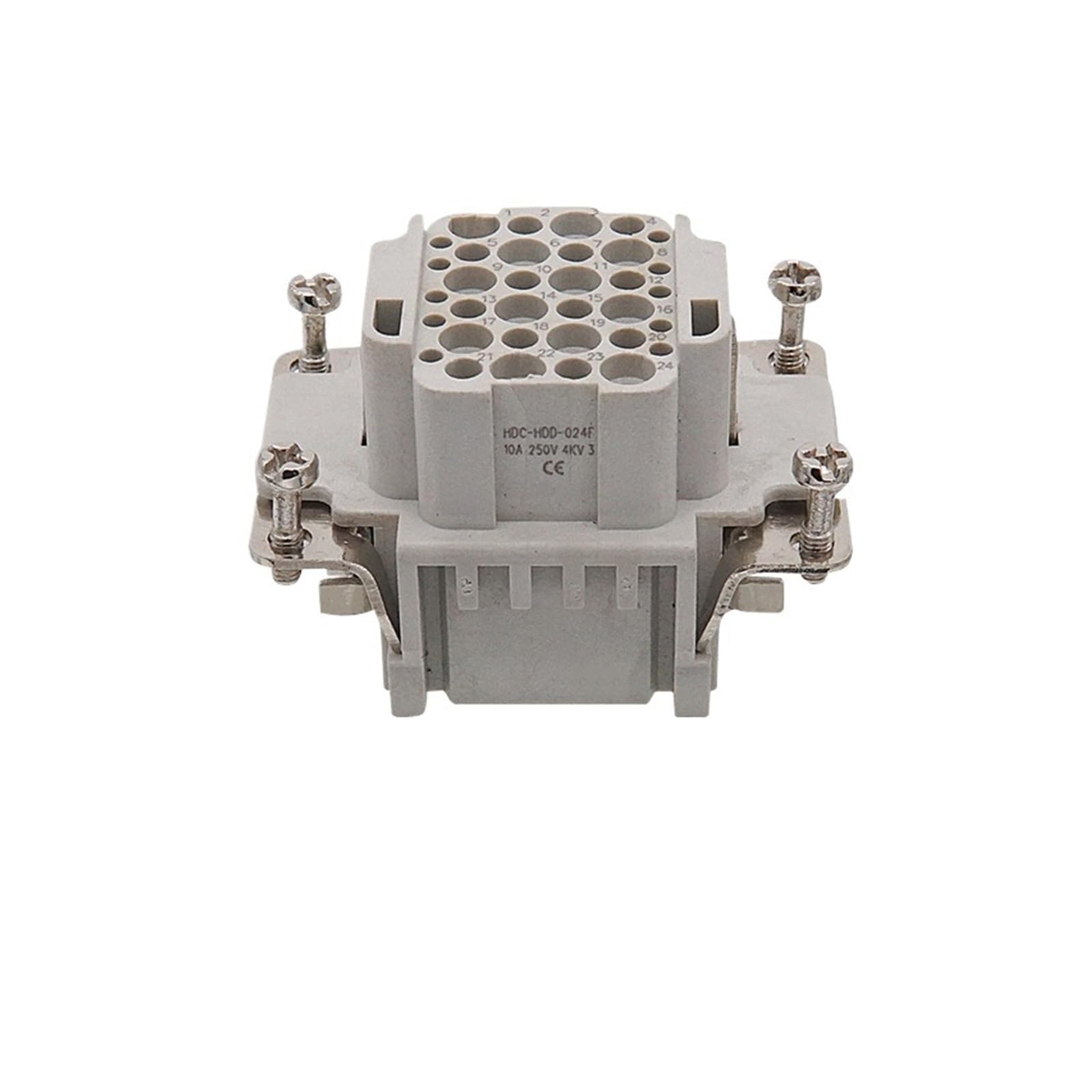 Conector rectangular resistente HDC HDD 24 pines macho para enchufe industrial 16A