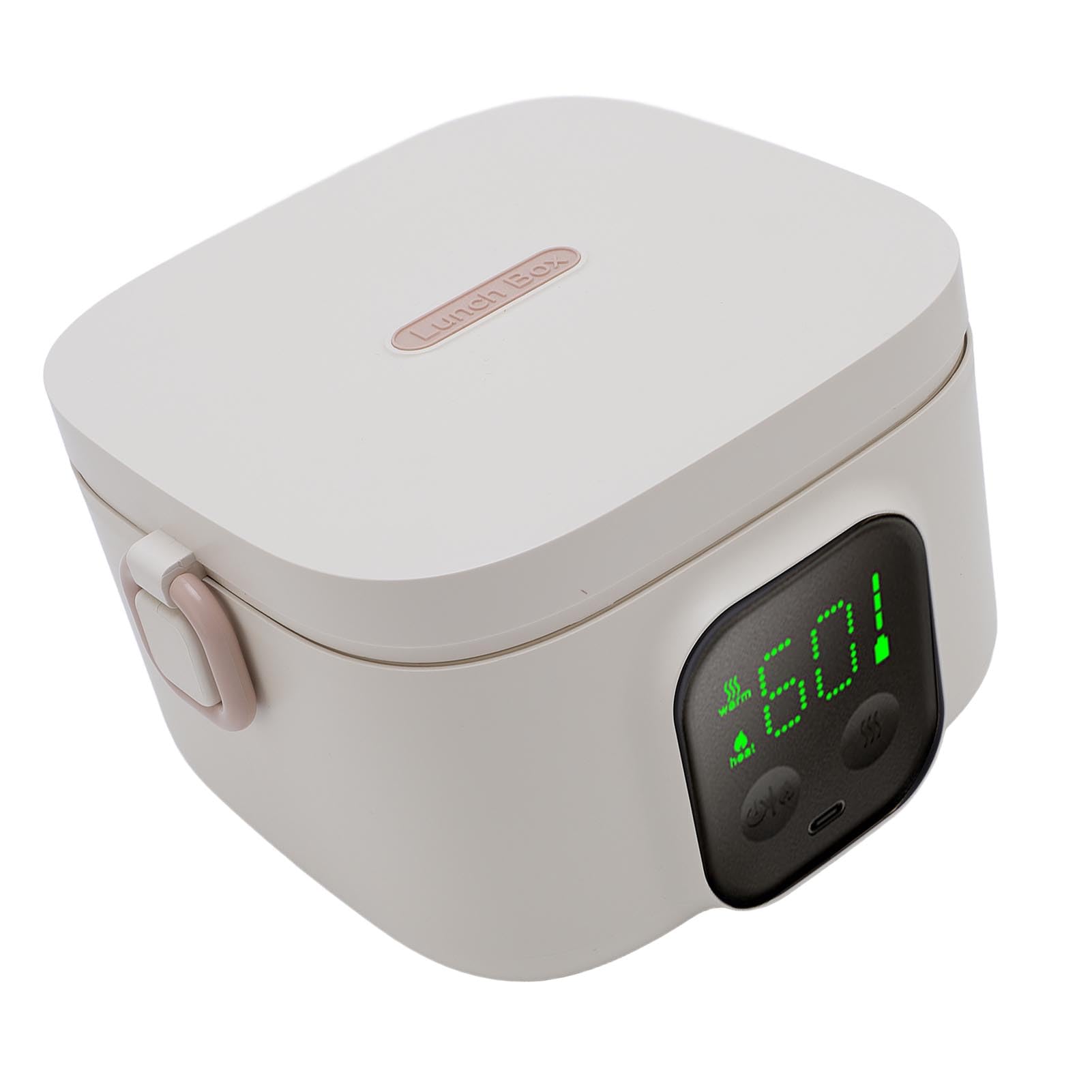 SIXRUN Contenitore per il Pranzo Intelligente a Temperatura Costante, Contenitore per il Pranzo Elettrico da 500 Ml con Rivestimento in Acciaio Inossidabile 304, Timer a 7 Marce, Scaldavivande Senza