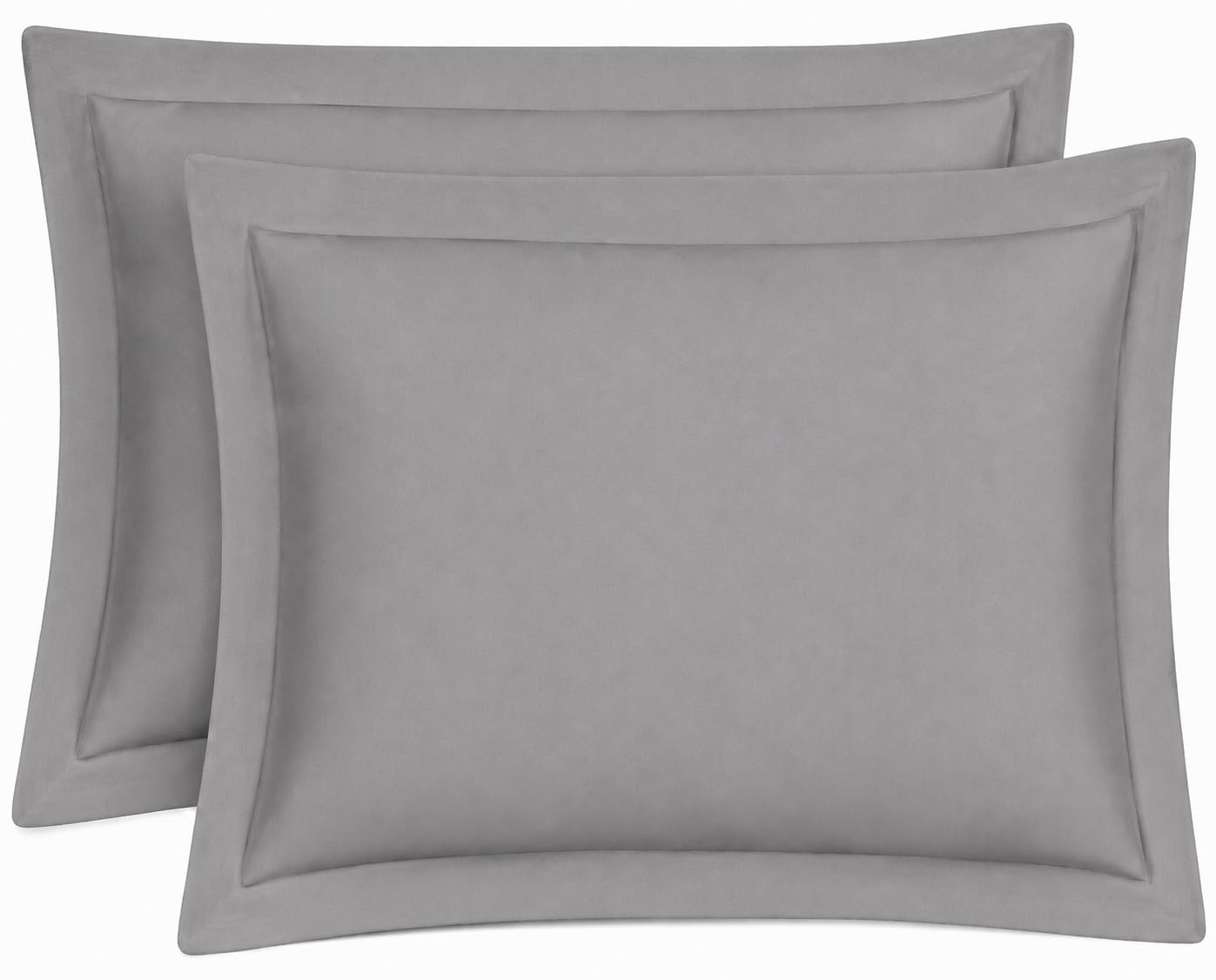 Night Zone Pillow Cases 200 Thread Count Egyptian Cotton Pillowcases 2 Pack Soft Cozy and Breathable Envelope Closure Cotton Pillow Cases 50x75 cm (Oxford Pillow Cases, Grey)