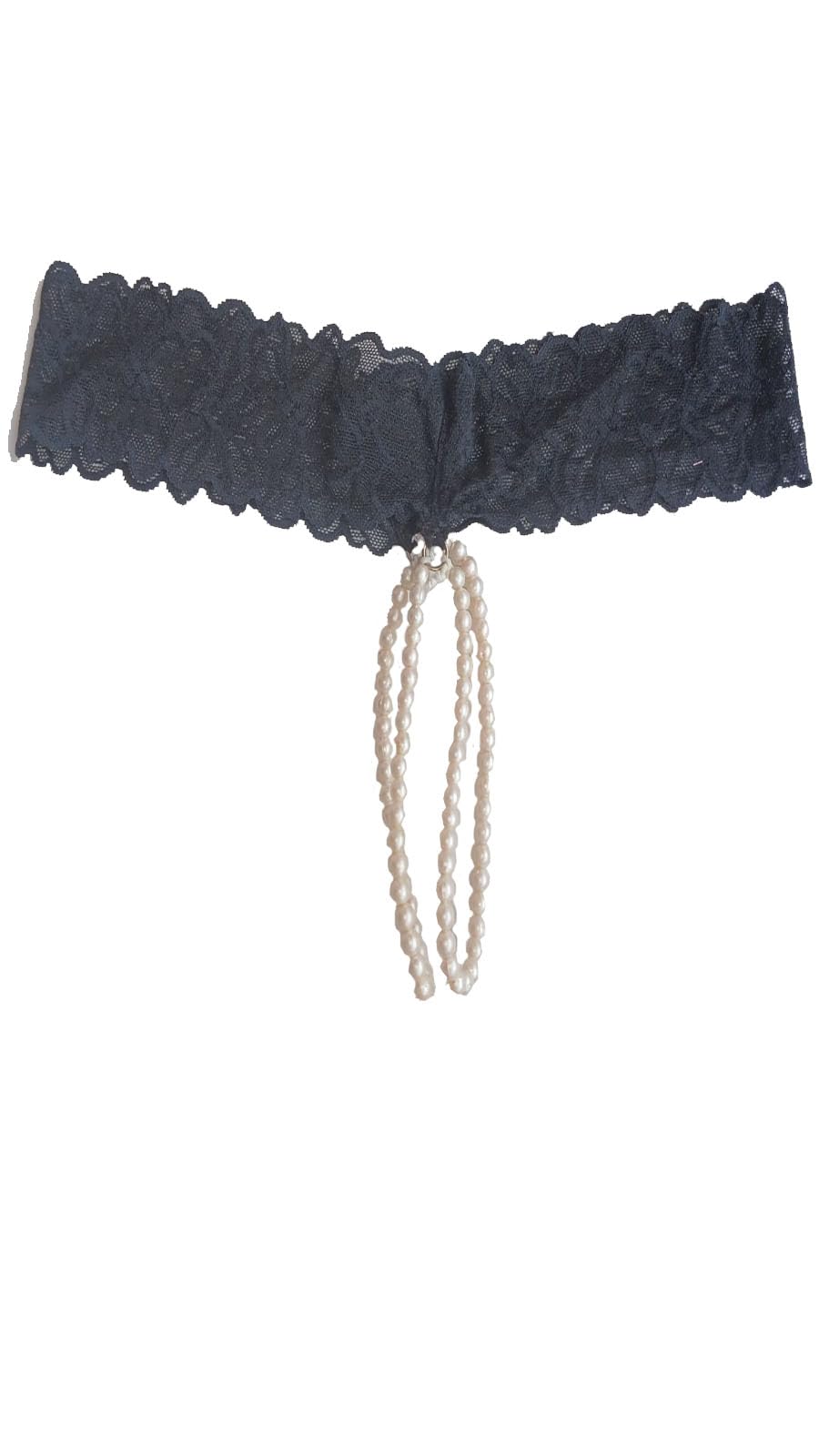 paypea Black Lace Pearl Bejewelled Tstring Thong Cstring Comfortable Sexy Underwear Honeymoon Pantie for Hot Women-picture-15
