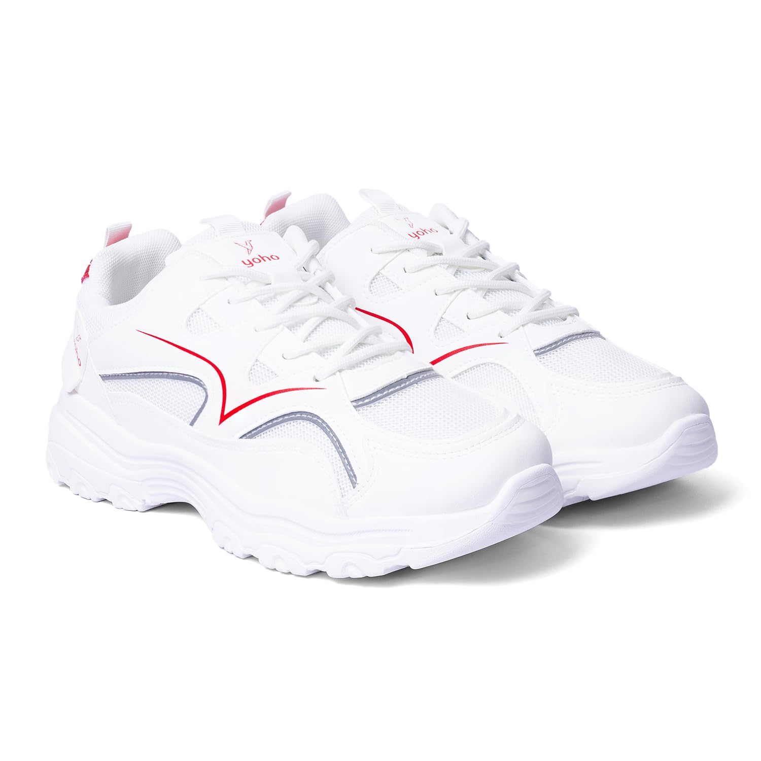 YOHO Tempo Chunky Sneakers for Women | Stylish, Lightweight, Casual, Shock Aborbing Sports Shoes for Woman/Girls | Walking, Running, Gym & Everyday Use -0900