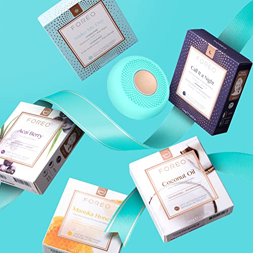 Foreo Skincare Secrets Gift Set: Ufo Mini 2 + 32 Ufo Power Activated Face Masks, 2-Min Full Facial Led Therapy Device, Warming, T-Sonic Massage, Hydrating, Rejuvenating #TOP4