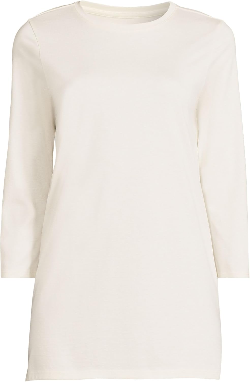 Lands' End Women's 3/4 Sleeve Supima Cotton Crewneck Tunic - Image 5