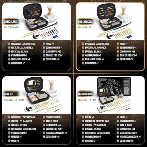GLORYFIRE Gun Cleaning Kit for Pistols with Compact Case, Multiple Options Alternate view