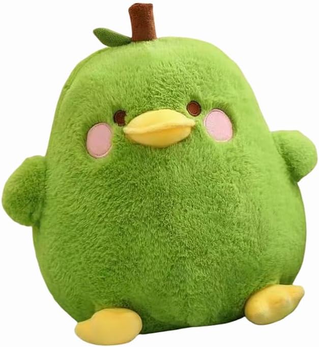 Cute Fruit Pear Duck Stuffed Animal Plush Toy Pillow - Girls and Boys Birthday Gift - 7.8" (Green 7.8) - Image 3