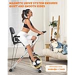 3-in-1 Heimtrainer Fahrrad Klappbar, Faltbares Heimtrainer 150kg Belastbar, Platzsparendes Heimtrainer mit Integriertes Widerstandsband, 8 Magnetische Widerstandsstufen – Bild 3