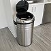 iTouchless 23 Gallon Commercial Size Sensor Trash Can with AbsorbX Odor Control System & Wheels, 87 Liter Stainless Steel Touchless Garbage Bin for Office, Kitchen, Store