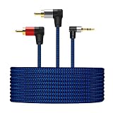 GGMTY RCA to 3.5mm Aux Cable 10ft Braided 3.5mm Male to 2RCA Male Stereo Y Splitter RCA Cable. for S