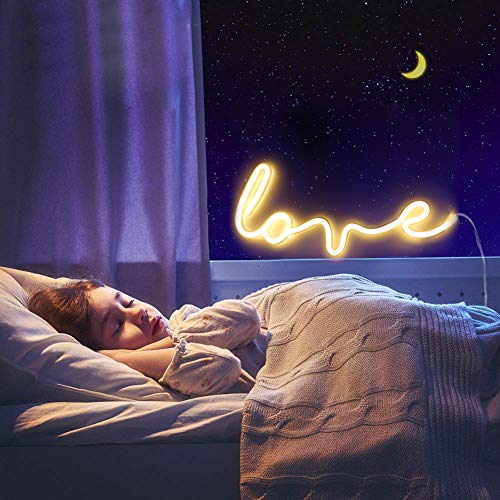 XIYUNTE Love Neon Light Led Neon Sign Love Light Wall Decor - Battery or USB Powered White Love Neon Signs Light up for Kids Room,Party,Valentine\'s Day,Wedding,Christmas,Wedding - Thumbnail 5