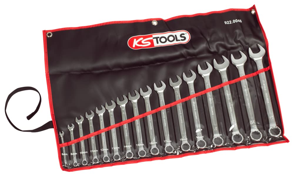 KS Tools 922.0046 Juego de 16 llaves inglesas surtidas, estuche incluido