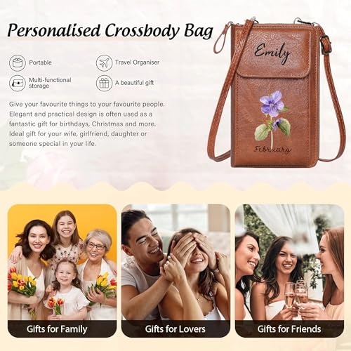 Image of KUKOO Small Crossbody Bags for Women PU Leather Cell Phone Purse Wallet with Credit Card Slots