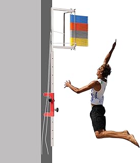 Adjustable Vertical Jump Tester Wall Mounted, Basketball Volleyball Vertical Jump Measurement Tools, Gym Jump Trainer Assessment Tool Metal
