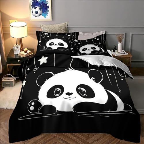 Parure de lit singe mignon 3D housse de couette microfibre respirante ado double 200x200cm - 6