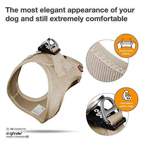Curli Vest Harness Cord With Air-Mesh Lining Step-In Dog Harness Lightweight Breathable Dog Elegant Durable Harnesses For Small Dogs Tan 2Xs #TOP3