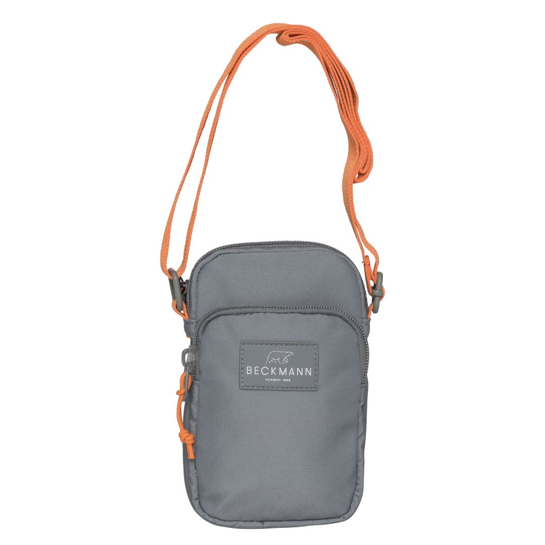 Beckmann Crossbodybag Handtasche Umhängetasche Grau Orange