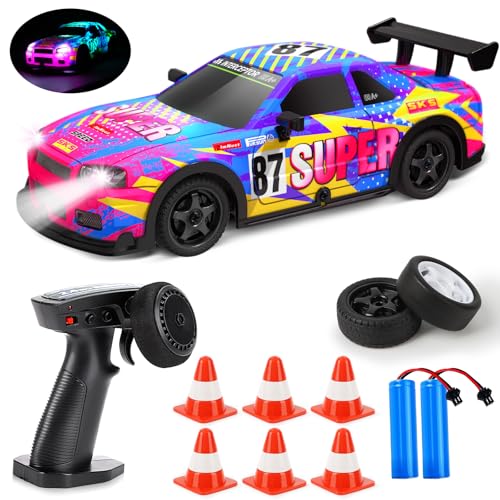 BuzzoXerex Coche RC Drift, 1:22 Mini Drift RC Car, 4WD...