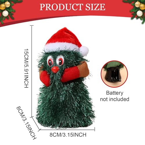 Árbol de Navidad de plástico giratorio, ideal para decorar mesas y cuartos infantiles 5
