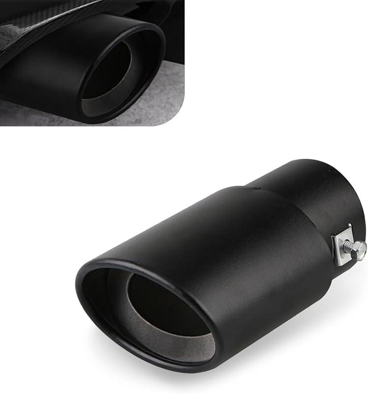 Abafador de escapamento DYEKNEE em aço inoxidável polido, 13,99 cm – para tubos de 6,30 a 8,51 cm, 1 unidade