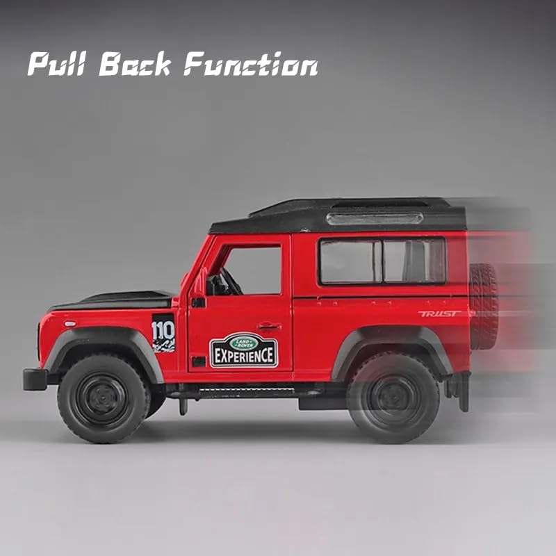 Image of VARIYA ENTERPRISE 1:32 New Defender 110 Scale Model Car - Exclusive Alloy Metal Pull Back Die Cast Car Toy with Openable Doors, Light & Music - Best Gifts for Kids【Colors as Per Stock】