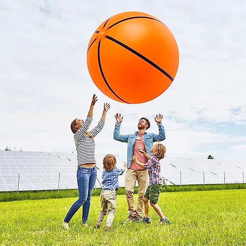 Lewtemi Giant Inflatable Sports Balls Large Inflatable Beach Ball Baseballs Soccer Rainbow Basketball Football for Sport Birthday Party Favor(4 Pcs,Soccer, Baseball, Basketball, Football,40 Inch) by Lewtemi - Used condition - Image 4