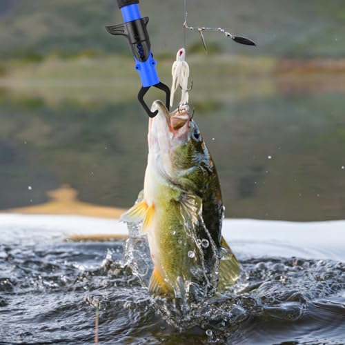 Image of mouhike Fishing Pliers Fish Lip Gripper Fishing Tool Kit for Men Women | Saltwater Multifunctional Fishing Line Cutter Hook Remover with Lanyard Sheath Fly Ice Pliers Fishing Gear Fishermen Gift