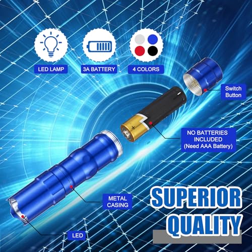 Set de 48 piezas Glooglitter para hombre: Mini destornilladores, linterna llavero, multitool tarjeta de crédito de supervivencia, souvenirs para fiestas, regalos para empleados y compañeros miniatura 4