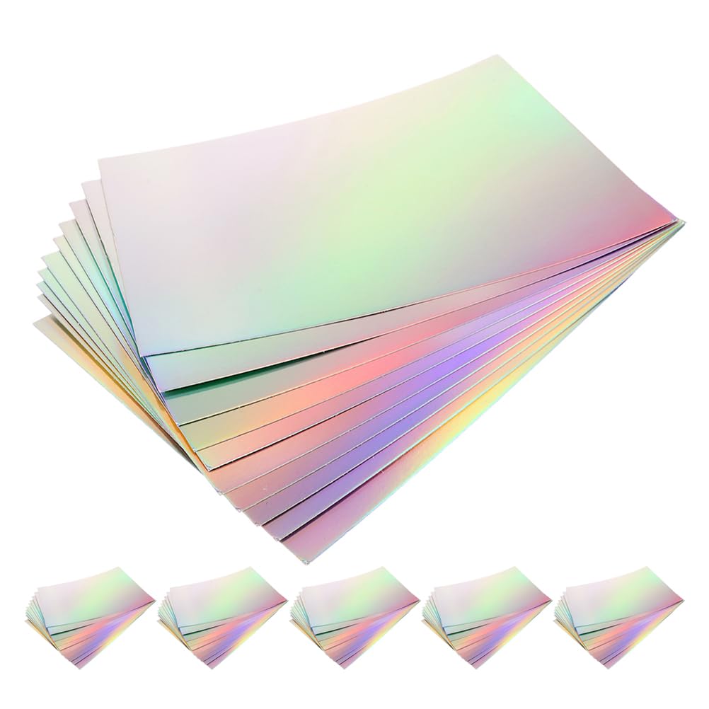 Didiseaon 60pezzi Cartoncino Olografico Lucido Metallizzato per Scrapbooking Artigianato Natalizio e Lavoretti Fai da Te per Ragazzo Ragazza Fogli Cartoncino Glitterato
