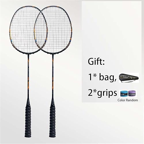 Miniatura 2 de Raqueta de bádminton de fibra de carbono 10U GJ 1.83 oz ultra ligera máxima 38 libras profesional principiante