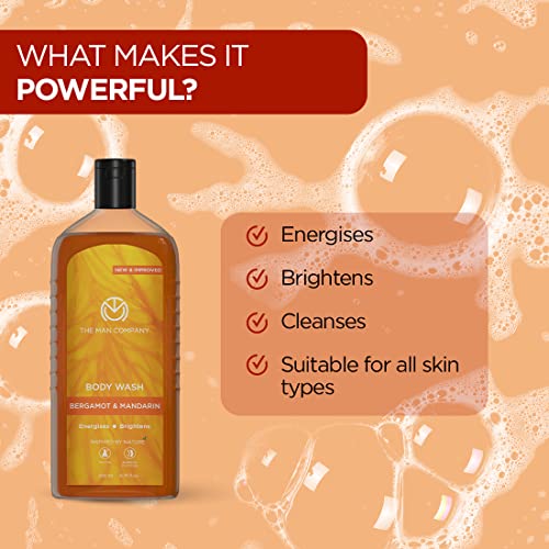 The Man Company Perfumed Body Wash- Bergamot & Mandarin | Shower Gel for Glowing & Bright Skin | Richness of Turmeric & Orange Peel Extract |... - Image 2