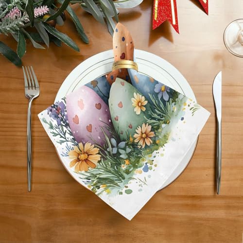 Servilletas de Tela Estampado Huevos de Pascua Set x6 miniatura 3