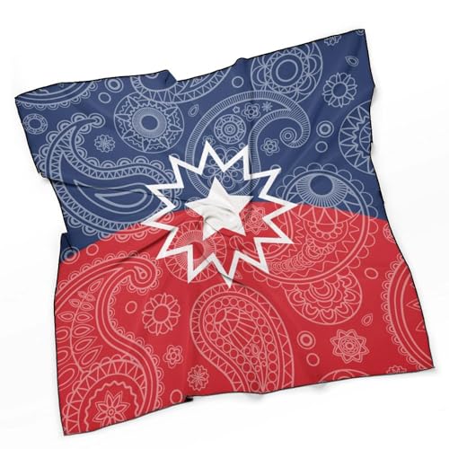 Juneteenth Paisley Flag Bandanas for Women Satin Silk Head Scarf Multipurpose Square Scarves Clothing Accessories, 0ne size3