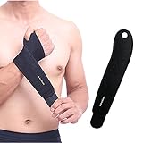 KIROLAK Wrist Support Brace Sports Exercise Training Hand Protector Neoprene Wrist Wraps with Thumb Loops for Cross Training Yoga Weight Lifting General Workout - Black