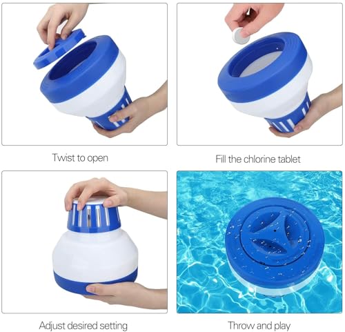 Pool-Chlorine-Floater-75-Large-Floating-Chlorine-Dispenser-Optimal-Pool-with-Adjustable-Release-for-Indoor-Outdoor-Swimming-Pool-Hot-Tub Pool Chlorine Floater 75 Large Floating Chlorine Dispenser Optimal Pool with Adjustable Release for Indoor Outdoor Swimming Pool Hot Tub