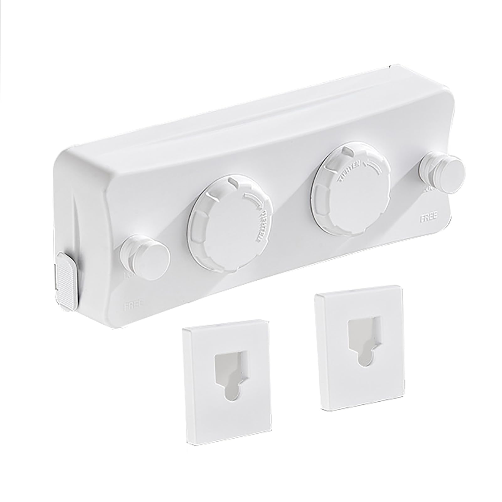 TBATM Double Retractable Washing Line 5.1M Clothing Rope Extendable Laundry Drying Clothesline for Indoor Outdoor Garden, Balcony,Bathroom,White