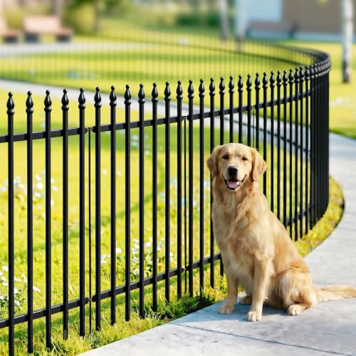 Thealyn Metal Decorative Garden Fence 36' H x 28' W...
