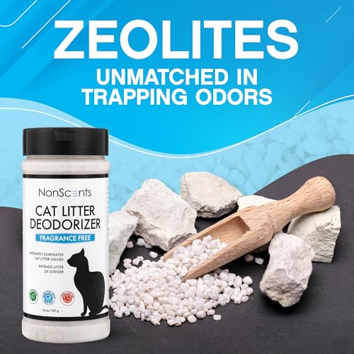 image for NonScents Cat Litter Deodorizer - Litter Box Odor Eliminator - Less Sc
