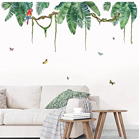 wondever Tropical Palm Leaf Wall Stickers Cover