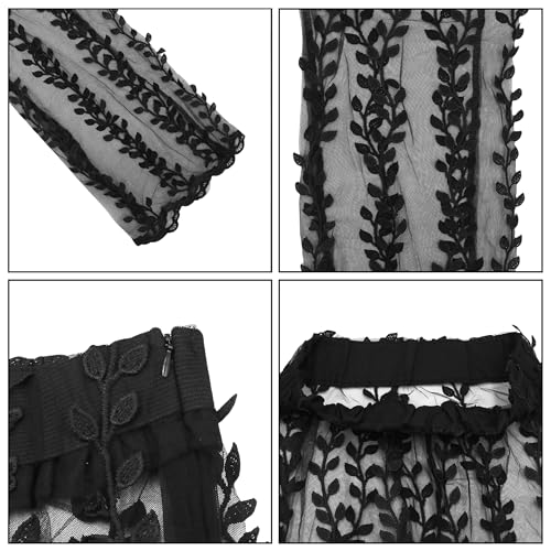 Women's Sexy See Through Sheer Mesh Pants Skinny Lace Transparent Straight Pants Jacquard Long Trousers Cover Up4