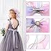 2 PCS Rainbow Ribbon Hair Bows for Girls, Princess Bowknot Hair Barrettes, Colorful Bows Alligator Clips Hair Accessories