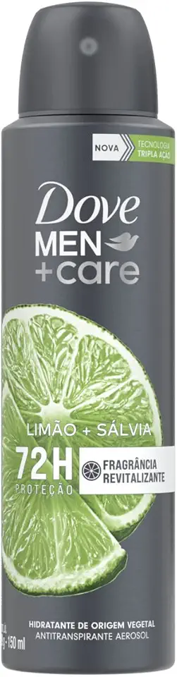 Dove Men+Care Desodorante Antitranspirante Aerossol Limão e Sálvia 150 ML, Embalagem Pode Variar