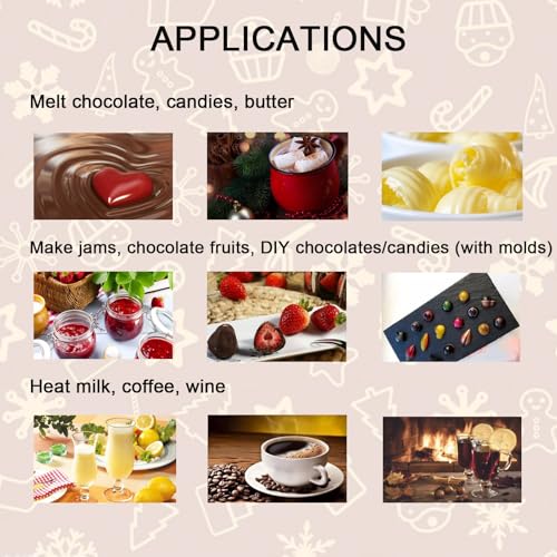 INTBUYING Máquina para Derretir Chocolate 1-2 Pot miniatura 4