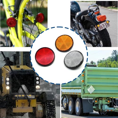 Image of Surf turtle Universal Reflector 6PCS Plastic Screw Mount Reflective Warning Reflectors Apply to Motorcycle Scooter Mopeds