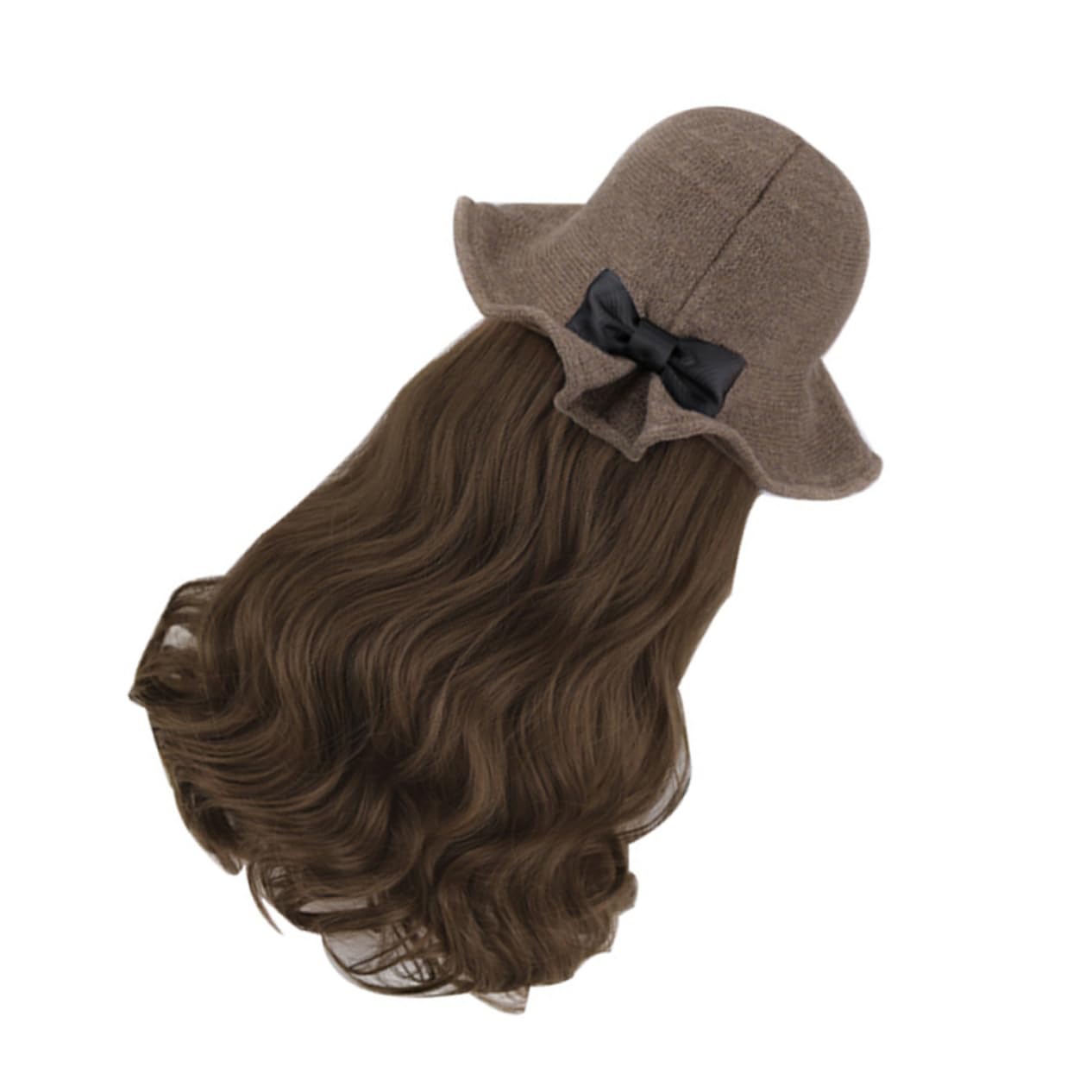 WOFASHPURET Synthetic Wig Hat Beanie Wigs for Women Hair Extensions Stylish for Daily Parties Events