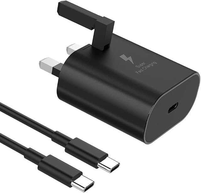 25W for Samsung fast Charger Plug and Cable for Galaxy S23, S22, S22+, S22 Ultra, S21, S21 Ultra, S21 FE, S20, S10, A72, A71, A53, A52, A51 USB C Phone Chargers