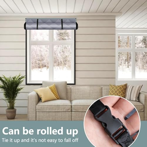 Cubierta térmica para proteger el frío en ventanas grandes de ático 6
