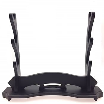 Amazon.co.jp: 刀台 刀置き 横置き 日本刀 模造刀 竹刀 木刀 黒