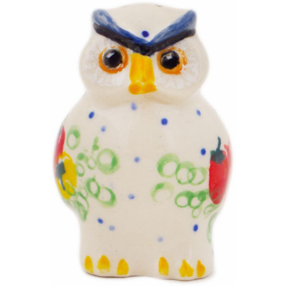 Authentic Polish Pottery Pepper Shaker Signature UNIKAT in Glorious Sequence Design Handmade in Boles?awiec Poland by Ceramika Artystyczna + Certificate of Authenticity