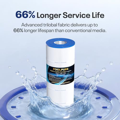 POOLPURE PLFPXST150 Pool Filter Replaces Hayward X-Stream CC1500, CCX1500-RE, Pleatco PXST150, Ultral-B3, Unicel C-8316, Filbur FC-1286, Waterway Pro Clean 150, L x OD: 23 1/4\" x 8 15/16\" - Thumbnail 5